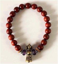 Boeddhistische mala armband met Ghanta-bel en Dorjé 