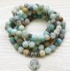 Amazoniet mala armband met Boeddha bedel - 5 - Thumbnail