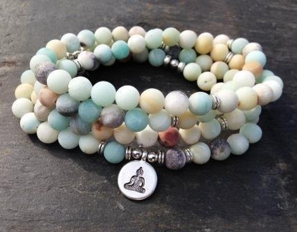 Amazoniet mala armband met Levensboom bedel - 4