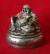 Lachende Boeddha, silverplated bronzen beeldje - 1 - Thumbnail