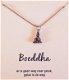 Boeddha hangertje aan ketting, op cadeaukaartje - 0 - Thumbnail