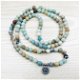 Amazoniet mala ketting met Lotus bedel - 2 - Thumbnail