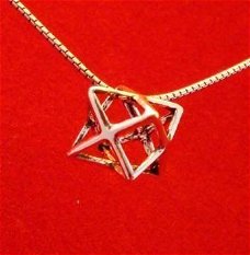 Prachtig Merkaba hangertje van 925 sterling zilver