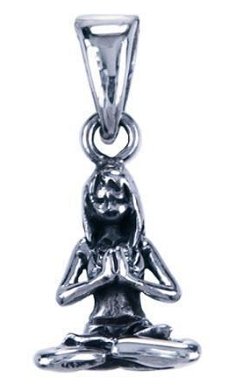 Namaste Yoga hanger van 925 sterling zilver