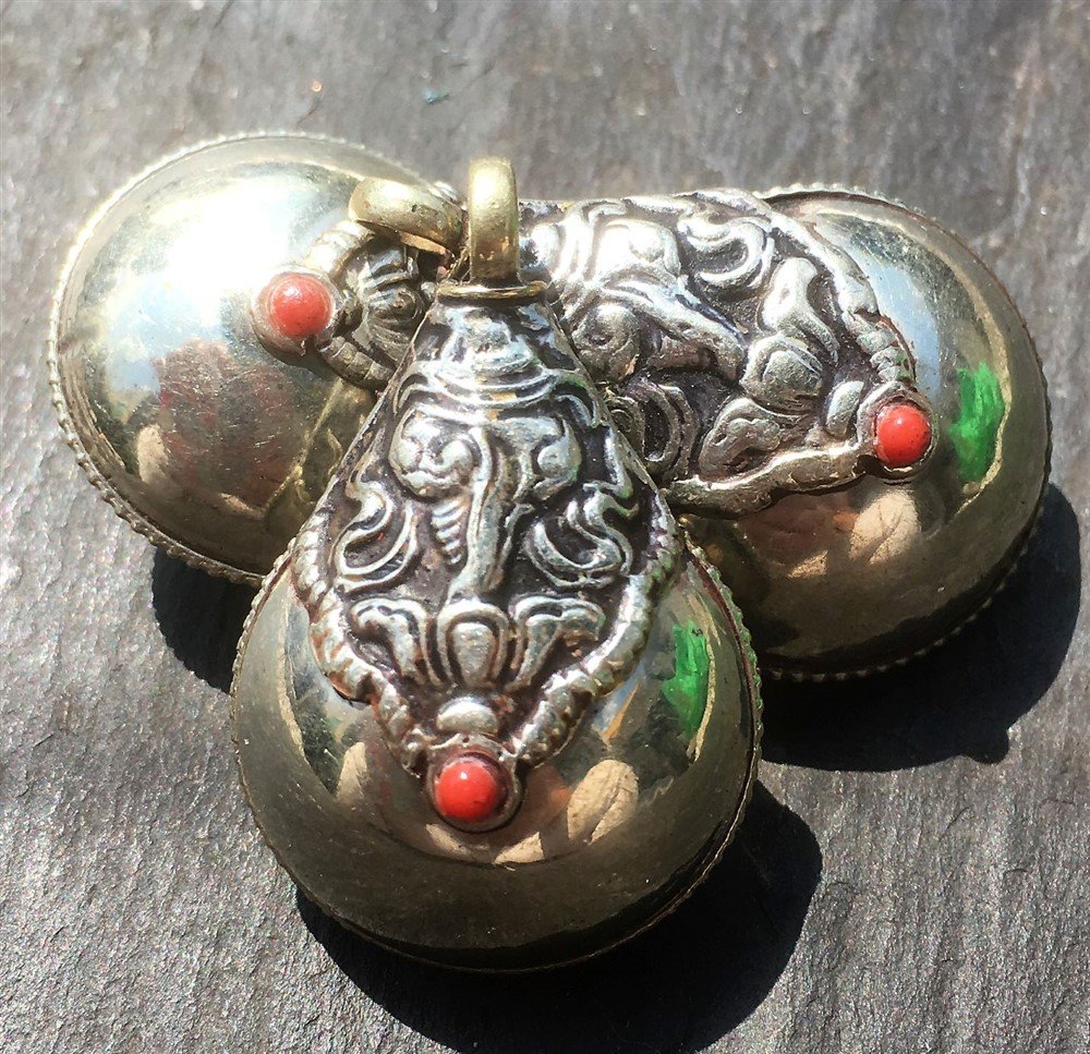 Druppelvormige hanger van Tibetaans zilver - Afbeelding 2