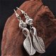 Hanging Leaf oorbellen van Tibetaans zilver - 2 - Thumbnail