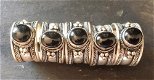 Tibetaans zilveren ring met Onyx - 2 - Thumbnail
