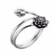 Lotus ring van zilver, met elegant wikkeleffect - 0 - Thumbnail