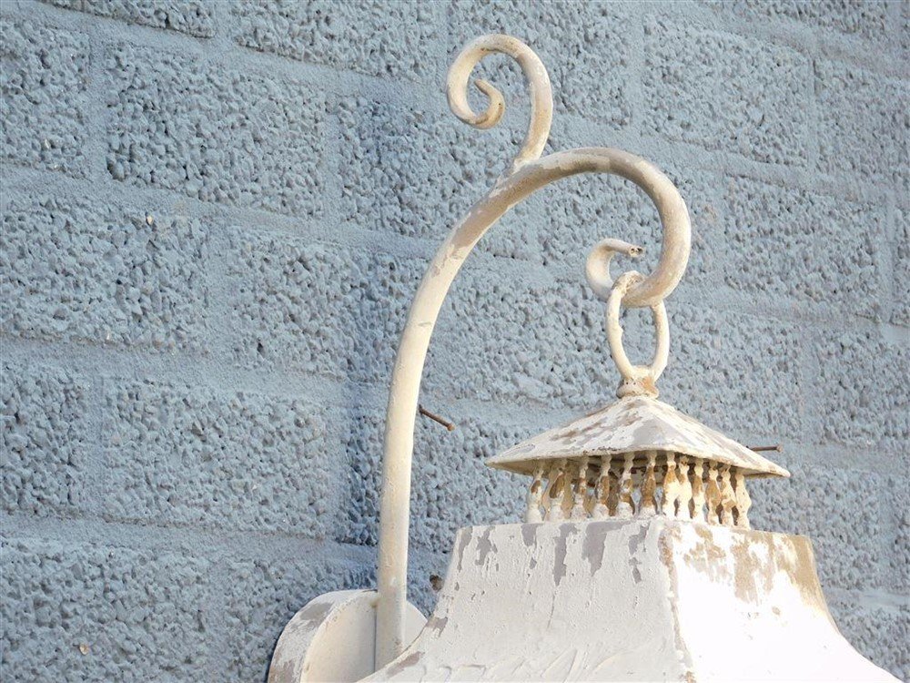 Prachtige vintage wandlamp crème - voor binnen & buiten - Afbeelding 4