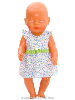 Baby Born 43 cm Jurksetje bloemetjes/blauw/groen