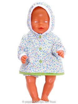 Baby Born 43 cm Jasje bloemetjes/blauw/groen