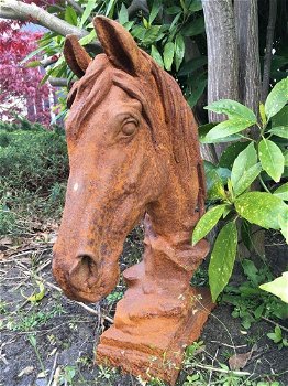 Paarden hoofd gemaakt van ijzer-paard -deco tuin-hoofd - 5