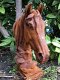 Paarden hoofd gemaakt van ijzer-paard -deco tuin-hoofd - 7 - Thumbnail