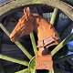 Paardenhoofd sculptuur, tuinbeeld in roest - 4 - Thumbnail
