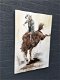 Fors en fraai olieverfdoek op canvas,de rodeo horse rider - 2 - Thumbnail