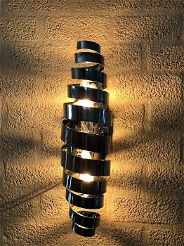 Wandlamp chrome-nikkel, super mooi en apart-lamp-deco - 0