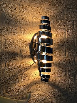 Wandlamp chrome-nikkel, super mooi en apart-lamp-deco - 5