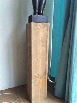 Steigerhouten robuuste zuil 1 meter hoog-zuil-hout - 0