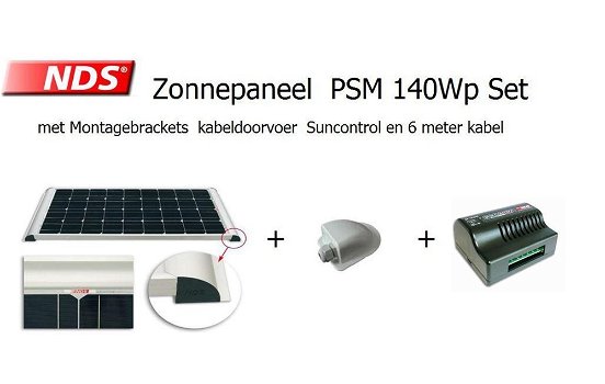 NDS Zonnepaneel 140W Set compleet - 0