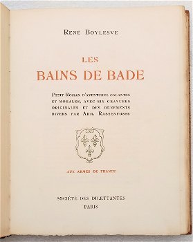 [Rassenfosse] Les Bains de Bade 1911 Boylesve - 1/225 ex - 2