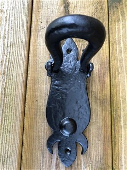 Deurklopper ijzer zwart - als antieke deurklopper, scorpio - 3