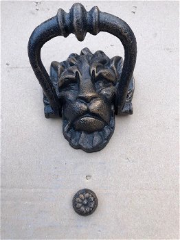 Deurklopper leeuw,gietijzer bronskleurig-leeuw-deurkloper - 4
