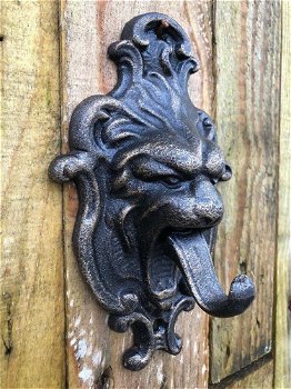 leeuw- Deurklopper leeuw, gietijzer bronskleurig- deur - 2