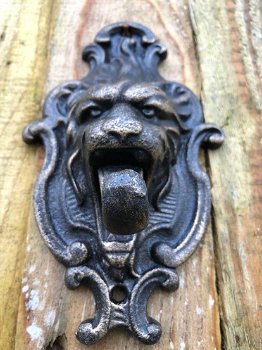 leeuw- Deurklopper leeuw, gietijzer bronskleurig- deur - 3