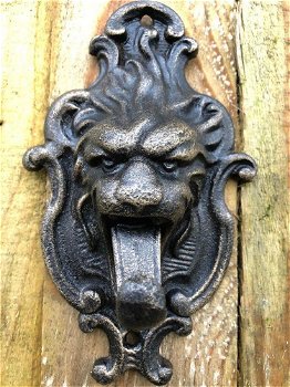 leeuw- Deurklopper leeuw, gietijzer bronskleurig- deur - 5