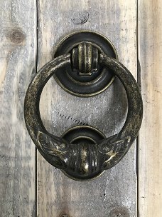 Deurklopper, antiek messing-messing-deur klopper