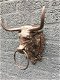 Stierenkop met ring, country style, bruin-stier-deco - 2 - Thumbnail