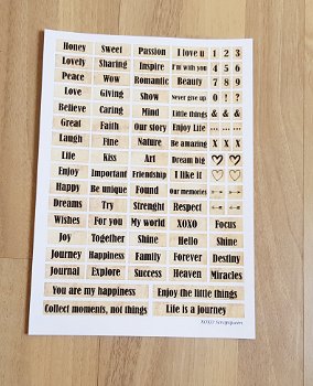 printable words with old paper background uitprintbare woorden met een oud papier achtergrond - 5