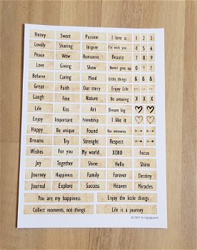 printable words with old paper background uitprintbare woorden met een oud papier achtergrond - 6