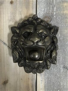 Deurbel Leeuw, hoofd van de leeuw-messing,leeuw-bel