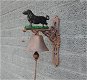 Deurbel met hondje - gietijzer -deurbel-tekkel - 0 - Thumbnail