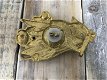 Retro deurbel-art nouveau- antieke messing bel -bloem - 4 - Thumbnail