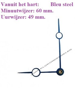 = Brequet wijzers Franse pendule =45027