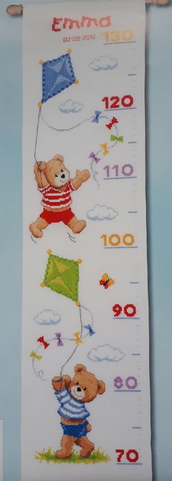 Borduurpakket VLIEGERENDE BEERTJES meetlat NIEUW !