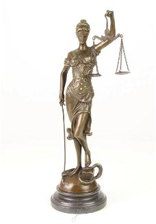 beeld- Vrouwe Justitia-brons-beeld-decoratie-brons-deco