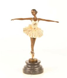 Een bronzen beeld van een balletdanseres-brons -KADO