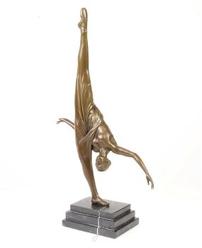 bronzen beeld- vrouwelijke turnster-turnen-brons-beeld - 1