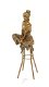 Een bronzen beeld-zittende dame op barkruk-deco-pikant - 1 - Thumbnail