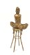 Een bronzen beeld-zittende dame op barkruk-deco-pikant - 4 - Thumbnail