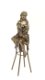 brons beeld- zwoele dame op barkruk-brons -beeld-pikant - 3 - Thumbnail