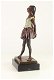 Een bronzen sculptuur van een danseresje- danseres - 2 - Thumbnail
