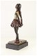 Een bronzen sculptuur van een danseresje- danseres - 3 - Thumbnail