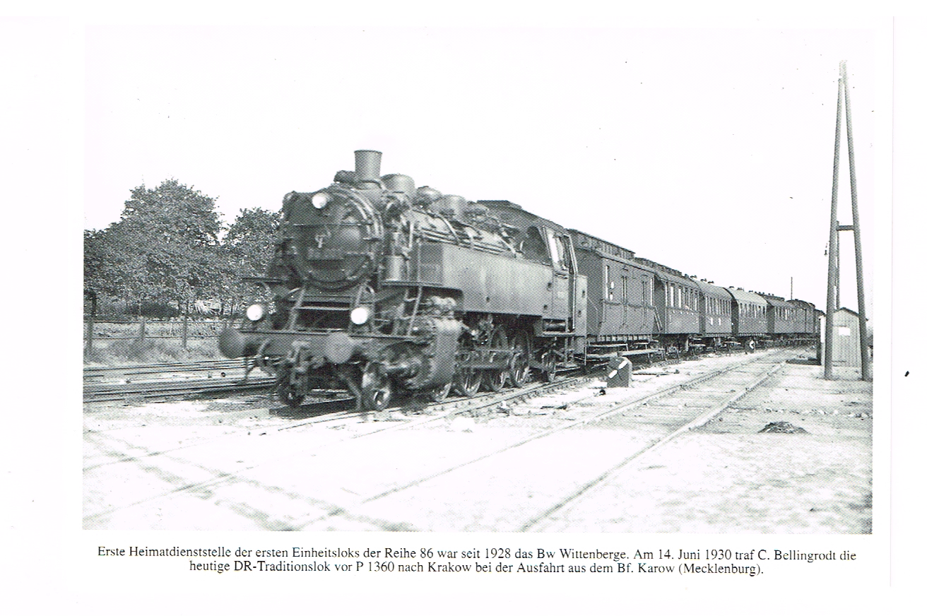 Einheitslok der reihe 86 de wittenburg ca 1928 (t8) - nr. 1