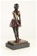 Een bronzen sculptuur van een danseresje- danseres - 4 - Thumbnail