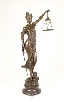 Een XLfors bronzen beeld- Vrouwe Justitia-brons-beeld - 4