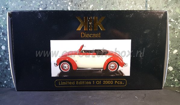 VW Kever HEBMUELLER rood 1:18 KK Scale - 4